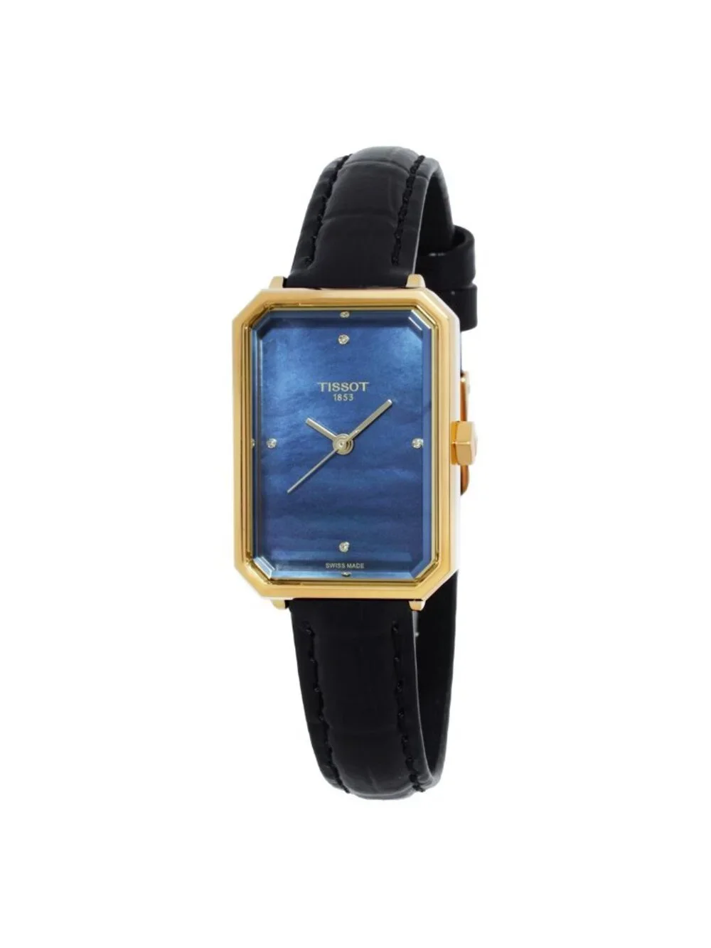 NWT Tissot SRV Quartz Black Mother of Pearl Dial Watch